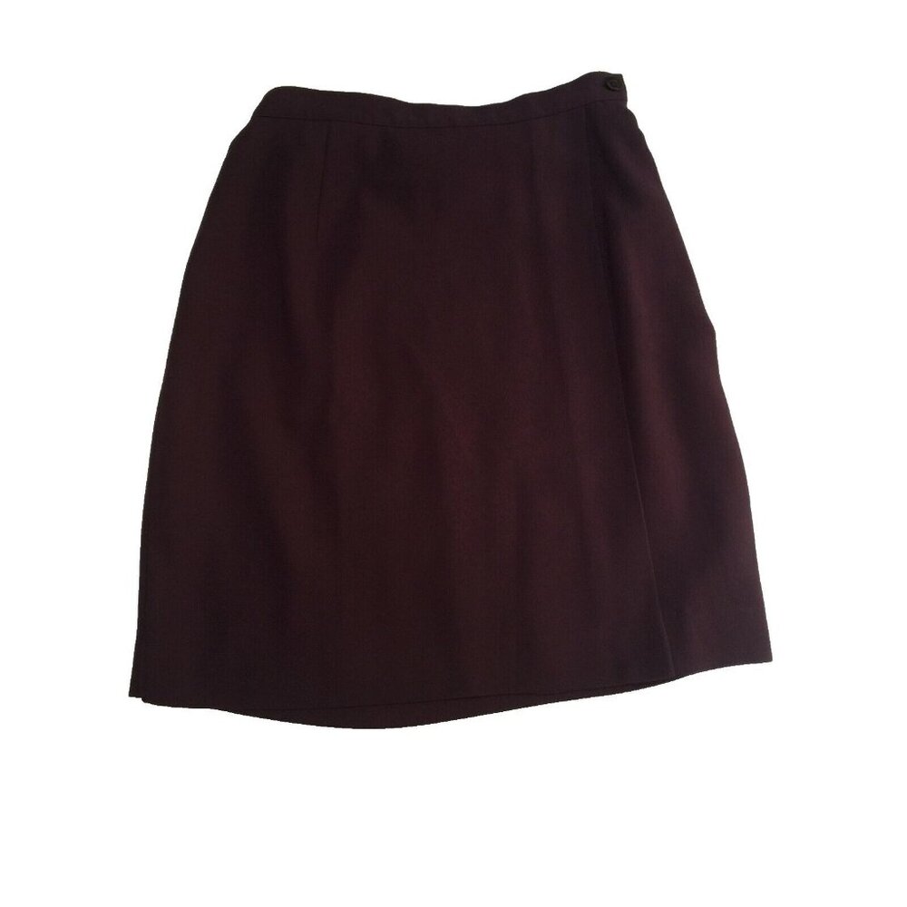 Preview Collection Womens 4 Wrap Knit Career Pencil Skirt Solid Purple Lined